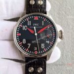 Swiss IWC Big Pilot Muhammad Ali Special Edition SS Black & Red Markers